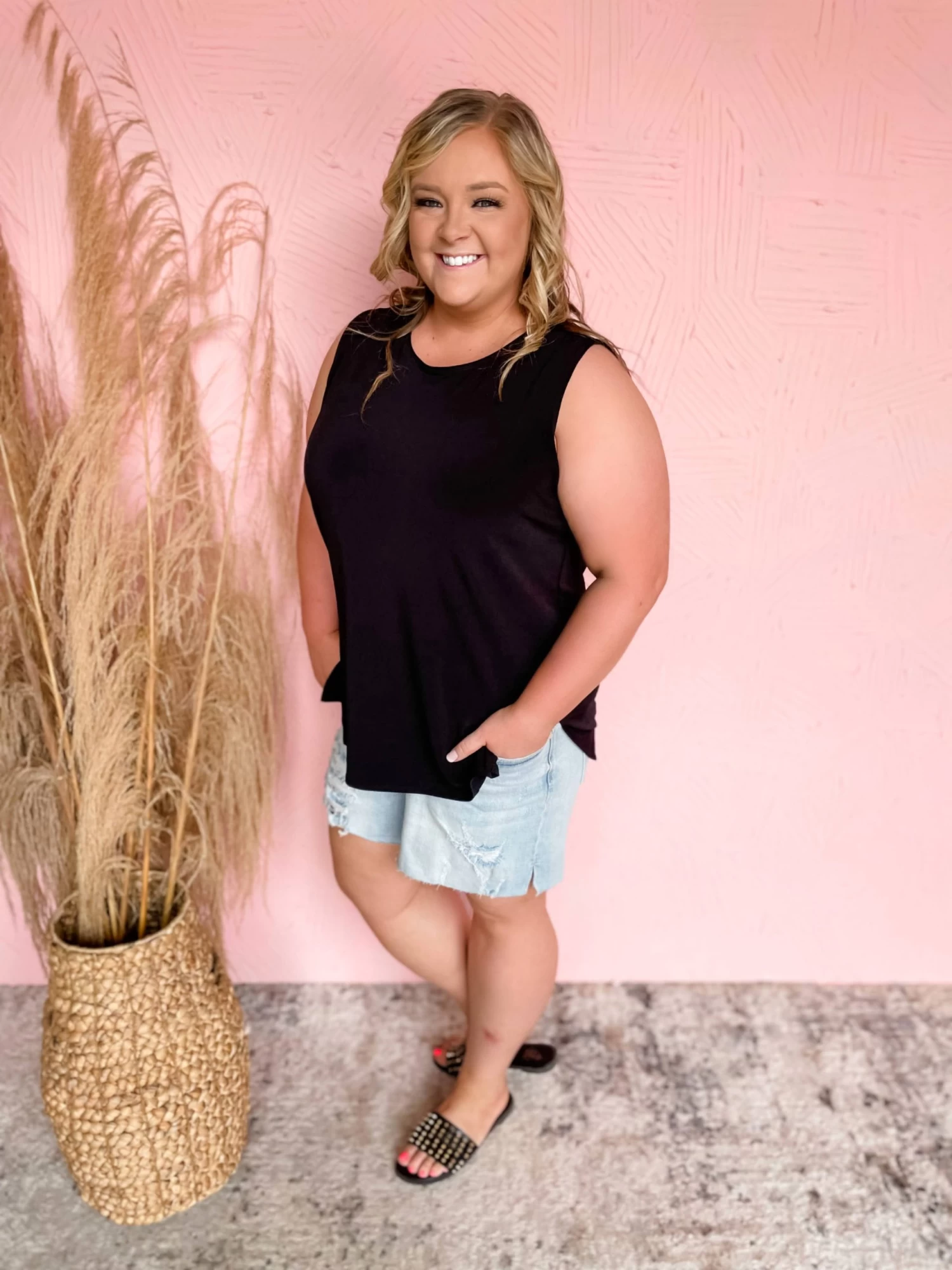 Ready Or Not Side Slit Top- Black 7 Ready Or Not Side Slit Top- Black - Image 7