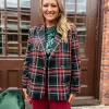 Deck The Halls Plaid Blazer