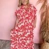 Loving Today Floral Ruffle Maxi Dress