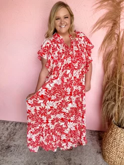 Loving Today Floral Ruffle Maxi Dress