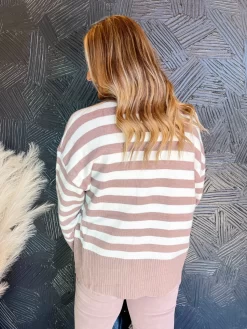 Order To Chaos Oversized Striped Cardigan- Mocha -Fashion Clothing Store 74387a7998dbcdc63122e4b3278bcd5e scaled