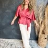 Night Out Satin Tie Waist Top