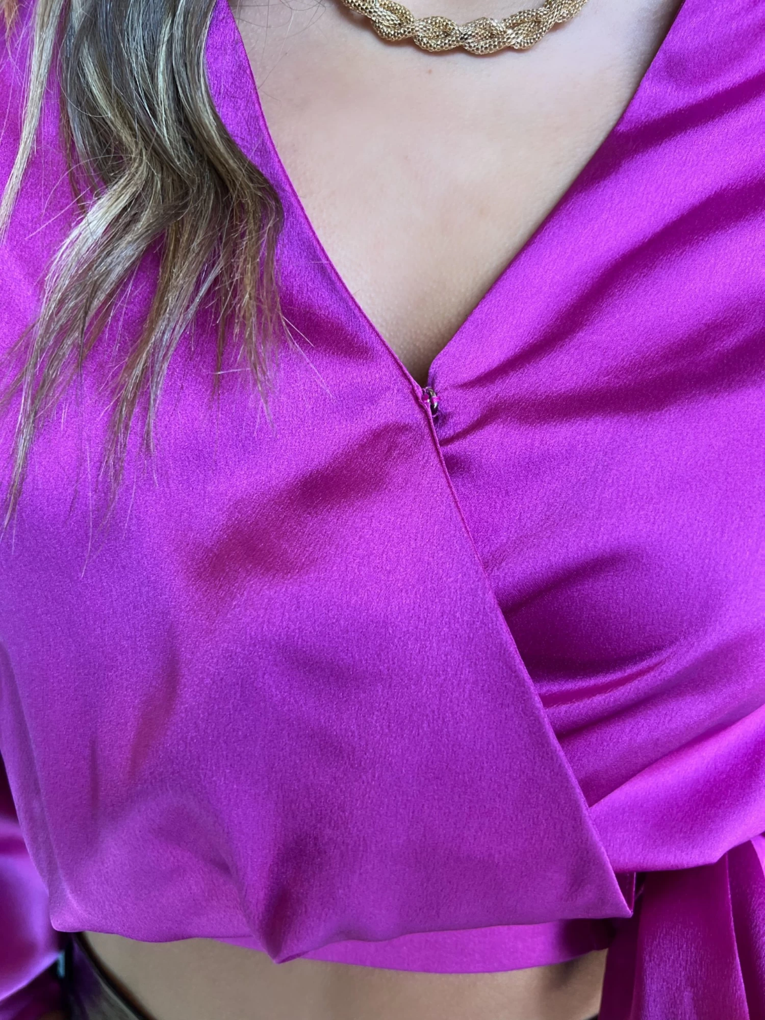 Simply Poise Satin Tie Top 2 Simply Poise Satin Tie Top - Image 2