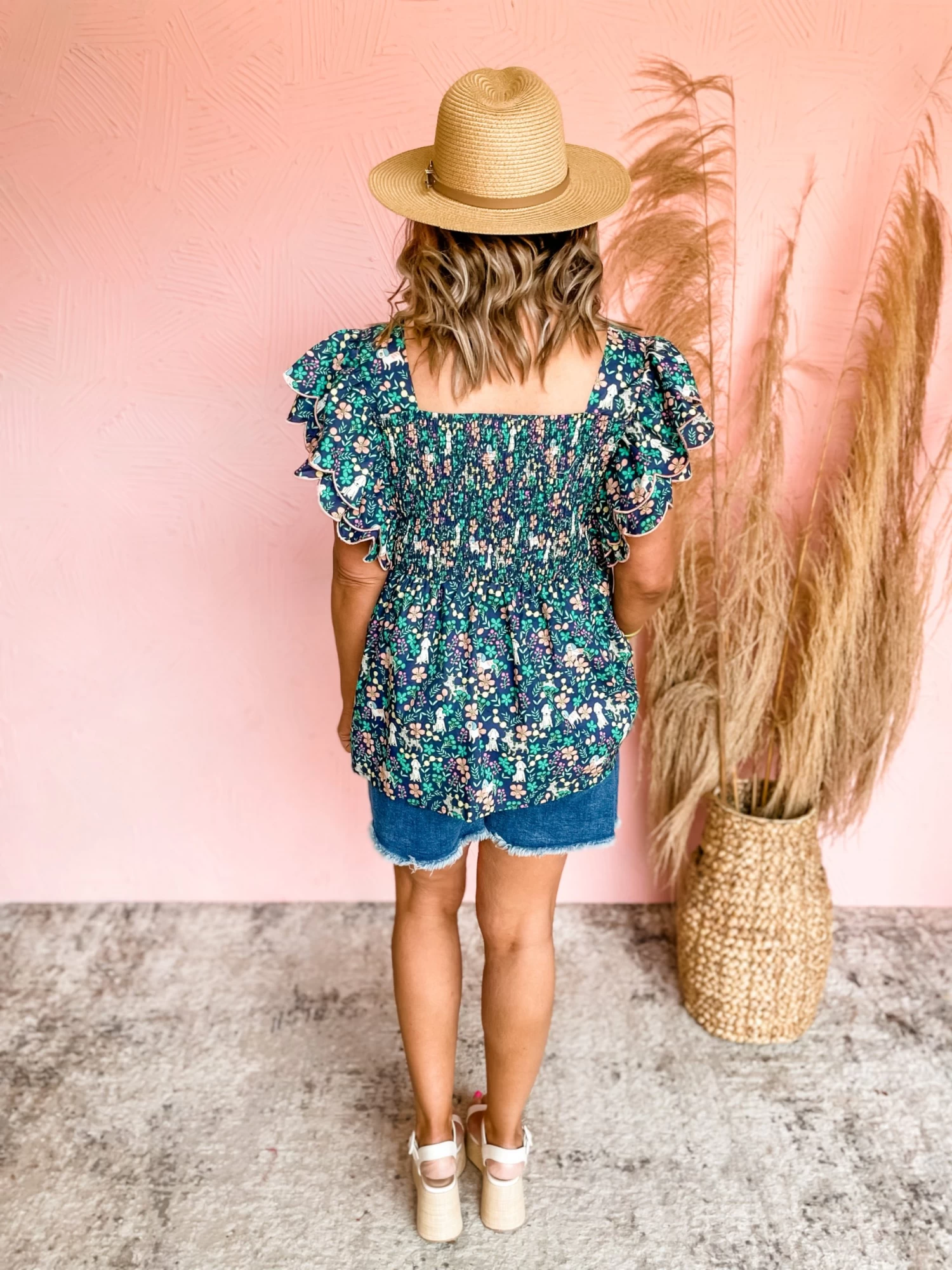 Home Grown Happiness Floral Top- Navy 5 Home Grown Happiness Floral Top- Navy - Image 5