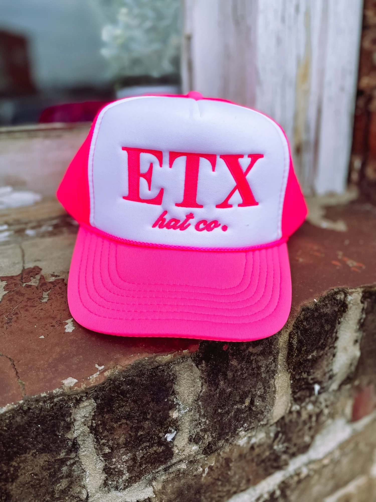 Retro ETX Foam Trucker Hat- Neon Pink 1 Retro ETX Foam Trucker Hat- Neon Pink