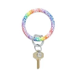 Rainbow Cheetah Print Collection Key Ring