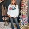 All Is Bright Sweatshirt- Cream