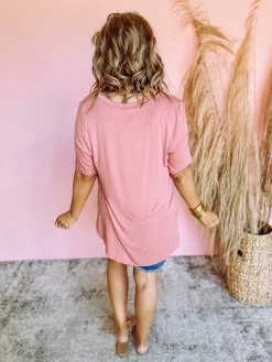 Keep Close Bamboo V Neck Top- Vintage Rose -Fashion Clothing Store 89895f348f679251052349c7117e7707 scaled