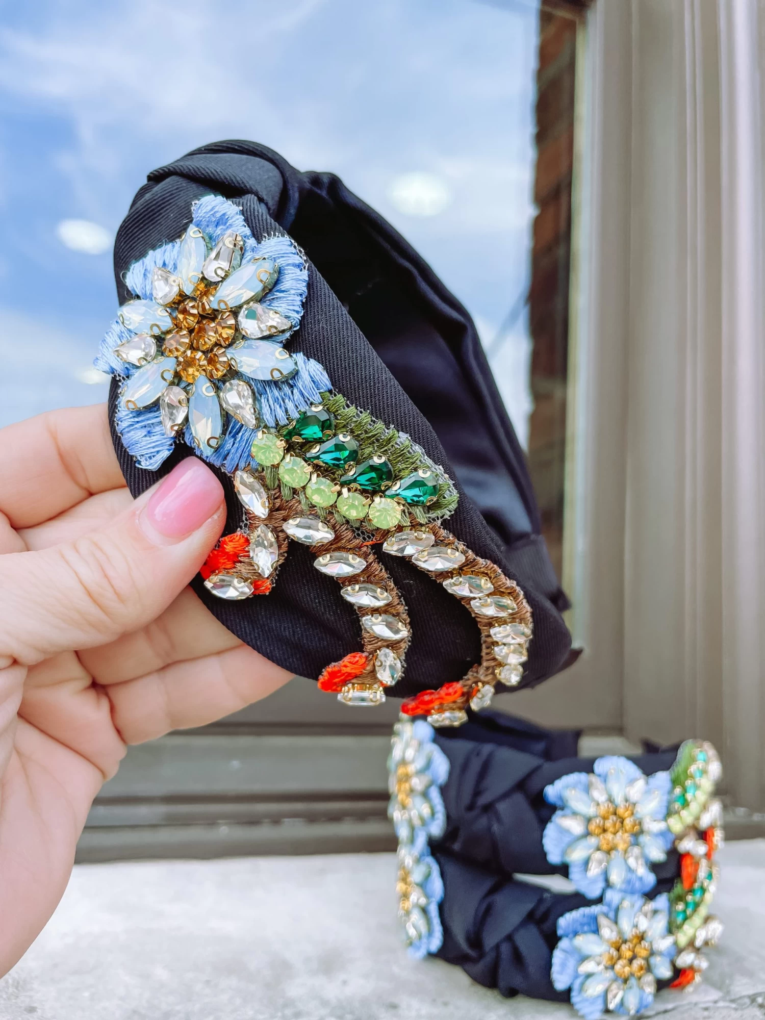 Black 3D Flower Headband 1 Black 3D Flower Headband