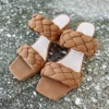 Buggy Braided Heels- Brown
