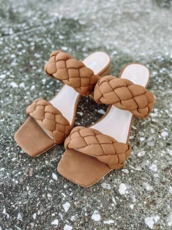 Buggy Braided Heels- Brown