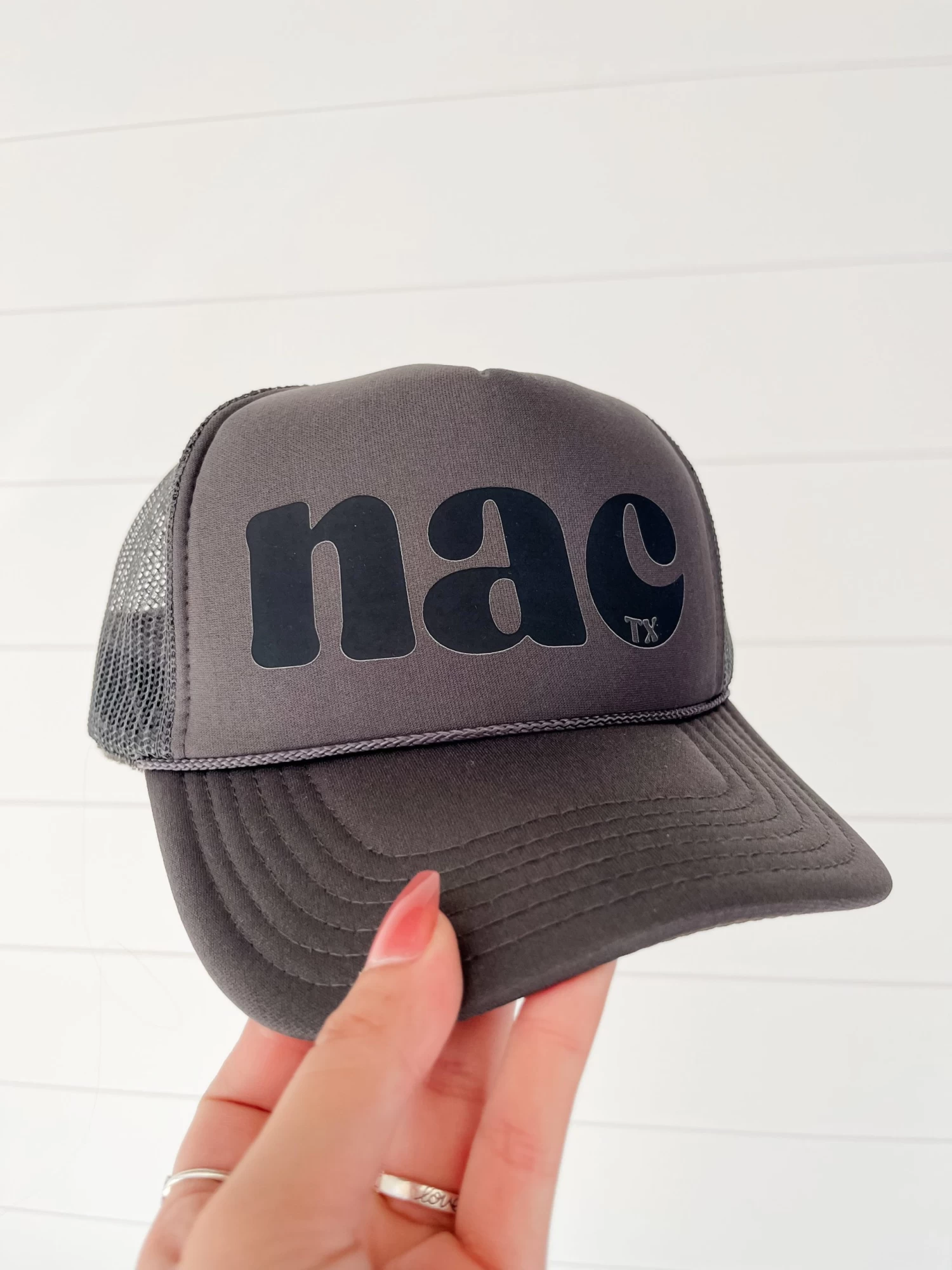 Nac Foam Hat- Grey/Black 2 Nac Foam Hat- Grey/Black - Image 2