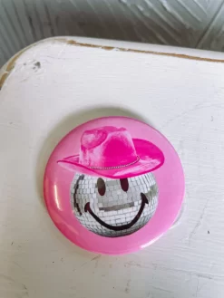 Yee Haw Disco Ball Button