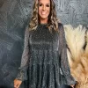 Sparkle In My Eyes Metallic Shimmer Dress