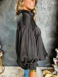Stylish Splendor Puff Sleeve Top- Black -Fashion Clothing Store 90b8f15c38df94da738265fb00a5f0ca