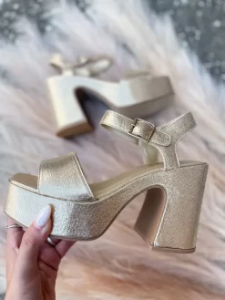 Fashion Clothing Store 39 Launch Heels- Gold