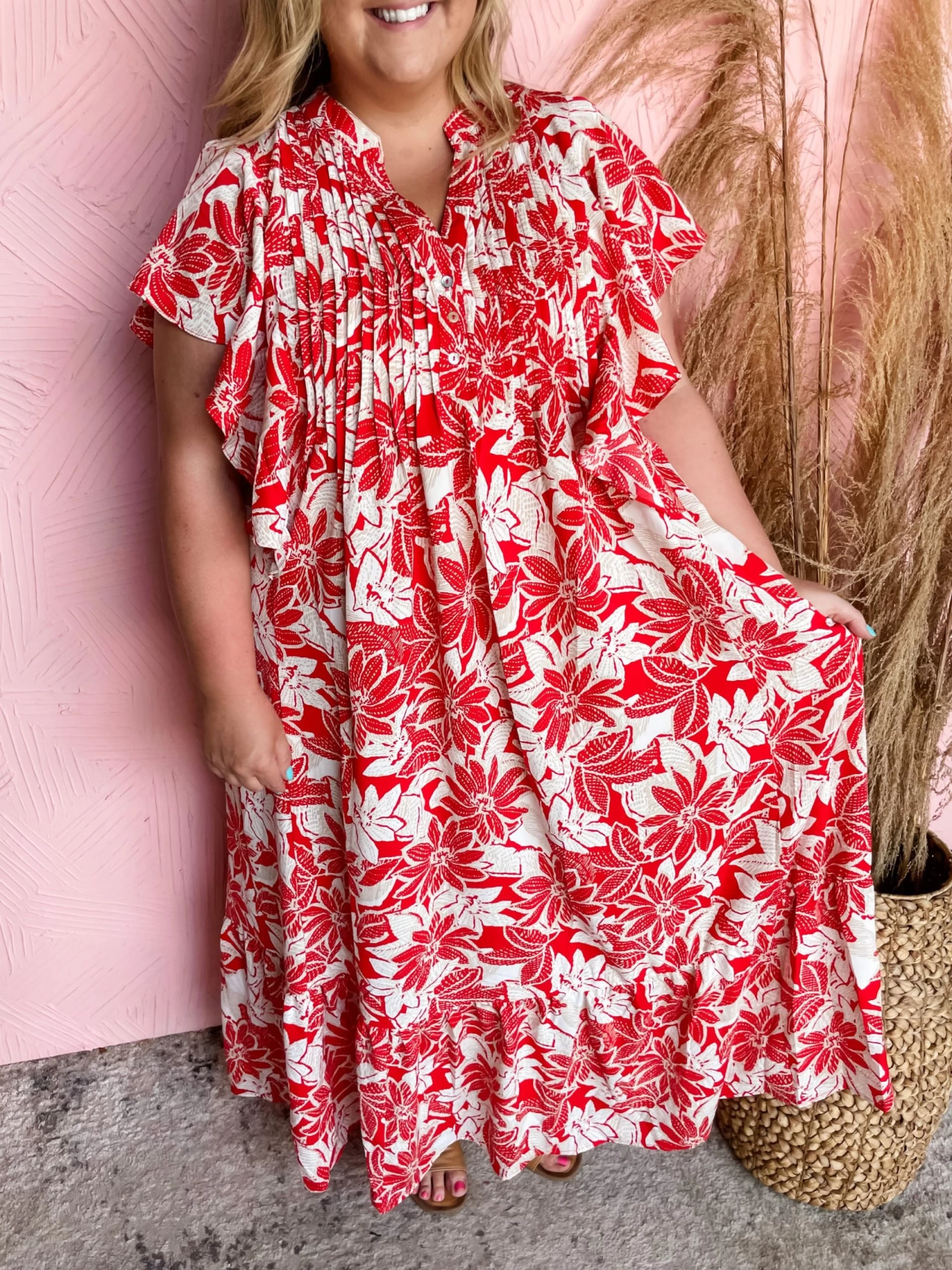 Loving Today Floral Ruffle Maxi Dress 4 Loving Today Floral Ruffle Maxi Dress - Image 4