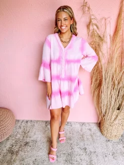 Just As Pink Cotton Gauze Dress