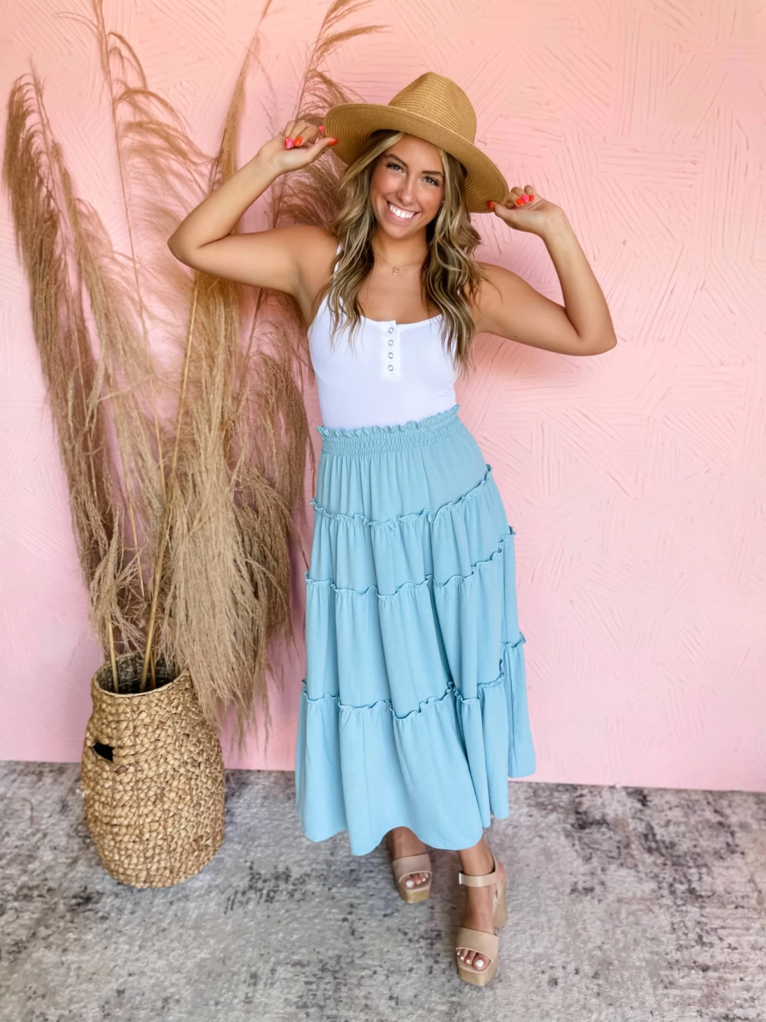 Cheyenne Snap Button Down Cami Bodysuit- White 1 Cheyenne Snap Button Down Cami Bodysuit- White