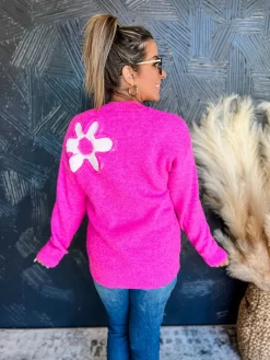 Close To Home Flower Sweater- Hot Pink/Ivory -Fashion Clothing Store 960d13710b7a6b9fa2cd29cc000f875b scaled