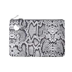 Tuxedo Snakeskin- Large Silicone Pouch