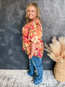 Soul Searching Floral Bubble Sleeve Top -Fashion Clothing Store 969fd69fa89a42244a685da49d3da556 scaled