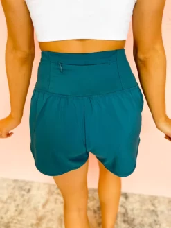 Teal High Waisted Running Shorts -Fashion Clothing Store 9ac2c814bb116b46eccf2fb6ef07f072 scaled