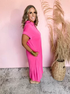 Fresh Beginnings Collared Midi Dress- Hot Pink -Fashion Clothing Store 9d4e9a4a9e160d9e562b1551e8fcd1b2 scaled