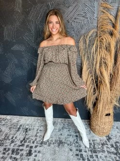 Tori Ditsy Floral Round Neck Dress