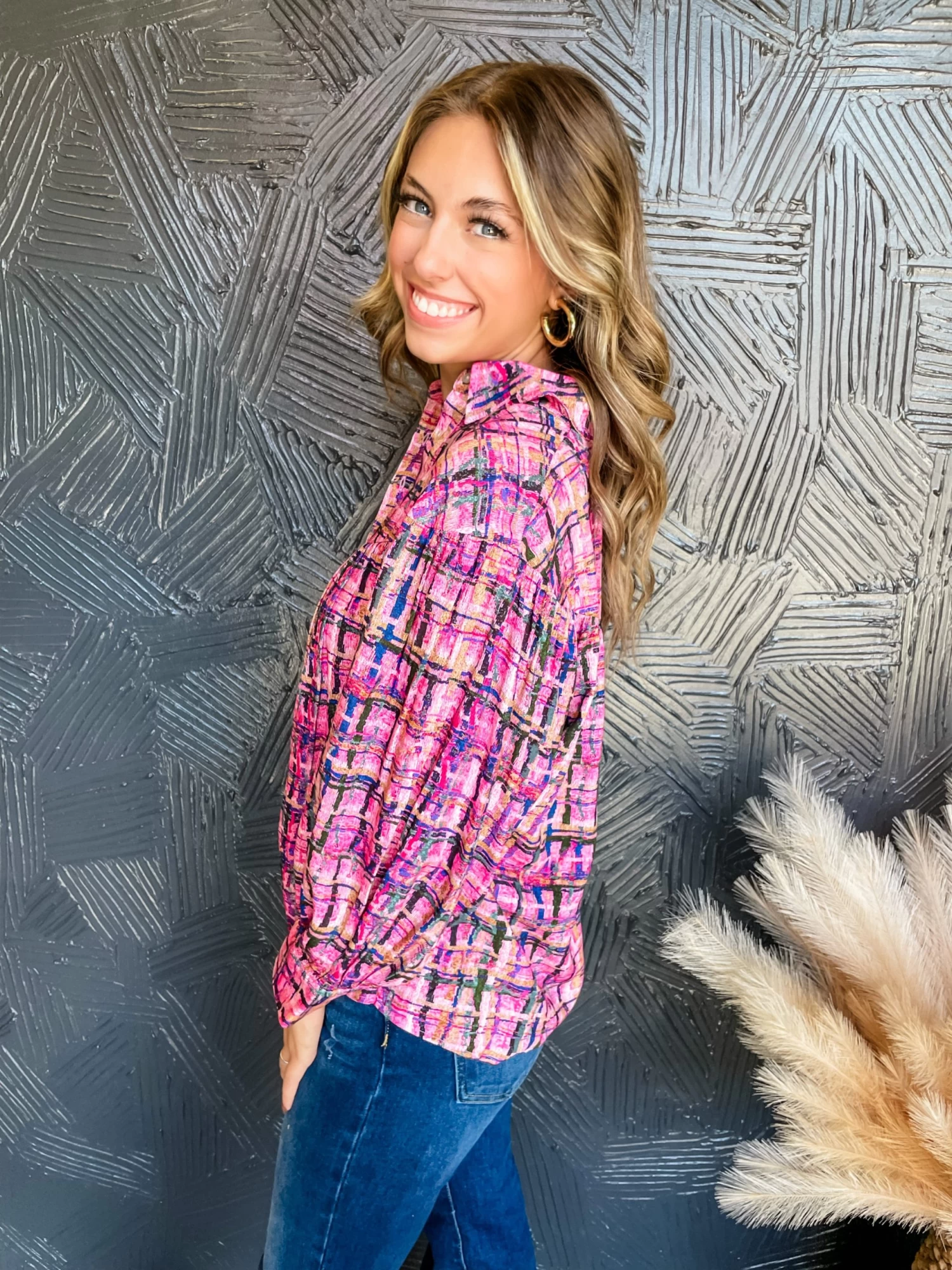 Promises Kept Multi Plaid Top 4 Promises Kept Multi Plaid Top - Image 4