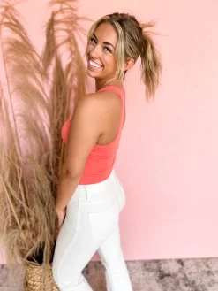 All The Ideas Racer Back Bodysuit- Deep Coral -Fashion Clothing Store 9fa3792c18559c757615a87f75627b6e scaled