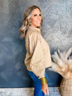 Working Nine To Five Puff Sleeve Button Down Top- Taupe 6 Working Nine To Five Puff Sleeve Button Down Top- Taupe -Fashion Clothing Store 9fb348cd2d7c065fd94b5c5629030e27 scaled