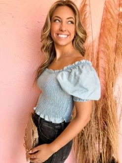 All In Good Times Smocked Top -Fashion Clothing Store IMG 1199