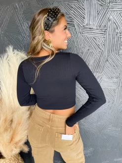 Kaylee Rib Scoop Neck Crop Top- Black -Fashion Clothing Store IMG 1306 scaled