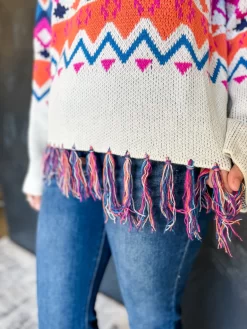 Dreamy Mood Mixed Print Sweater -Fashion Clothing Store IMG 4861 Original scaled