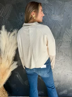 Living Life To The Fullest Mock Neck Wide Collar Henley Top- Cream -Fashion Clothing Store IMG 6127 Original scaled