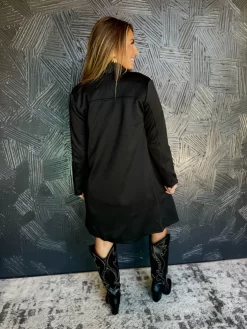 Been A Long Time Solid Coat- Black -Fashion Clothing Store IMG 6219 Original scaled