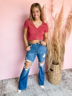 Sienna Button Down Front Top -Fashion Clothing Store a200bb07aa7cada8ad9e68ecf400a878 scaled