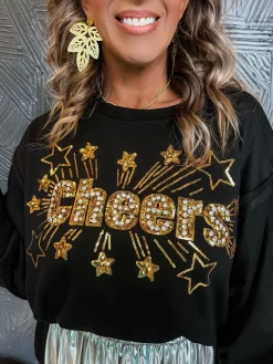 Cheers Gold Sequin French Terry Top -Fashion Clothing Store a226ee5132ca52f96eeab7187f09694a scaled