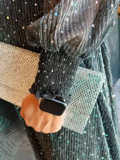 Sophisticated Lady Pleated Shimmer Top- Black -Fashion Clothing Store a2b440d7aa2e5716b3f9e00f3501294f scaled