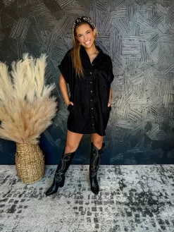 One And Only Corduroy Button Down Dress- Black 9 One And Only Corduroy Button Down Dress- Black -Fashion Clothing Store a59bb49d2ca6c20fbe314eff9e4faee7 scaled