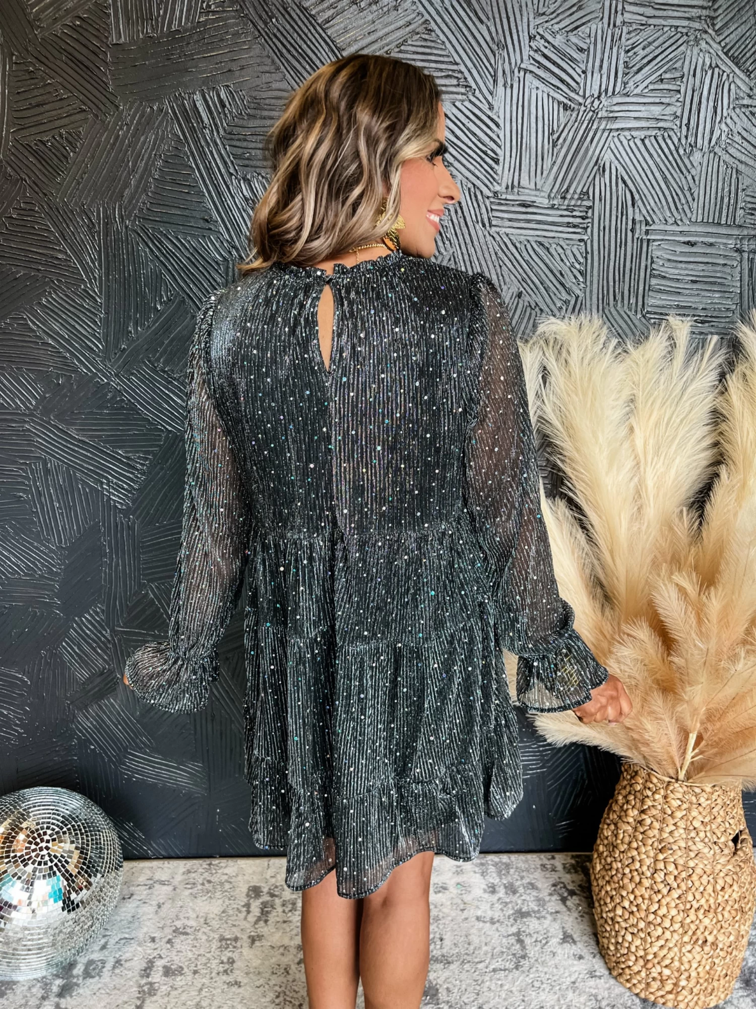 Sparkle In My Eyes Metallic Shimmer Dress 3 Sparkle In My Eyes Metallic Shimmer Dress - Image 3