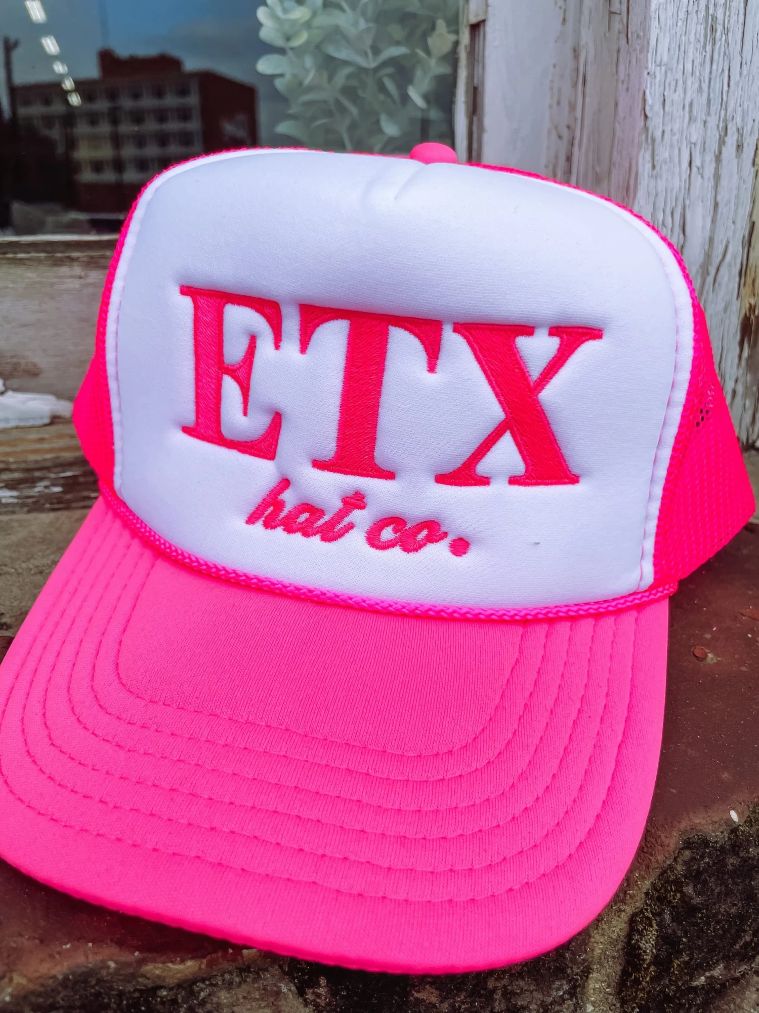 Retro ETX Foam Trucker Hat- Neon Pink 2 Retro ETX Foam Trucker Hat- Neon Pink - Image 2