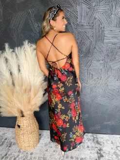 Date Night Floral Satin Split Dress- Black 8 Date Night Floral Satin Split Dress- Black -Fashion Clothing Store ae75705c5447f4155ed0d8627ade50fb scaled