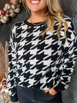 Candid Feelings Houndstooth Pullover Sweater 7 Candid Feelings Houndstooth Pullover Sweater -Fashion Clothing Store ae90bac1e5065b061c45ddd4470b64e5 scaled