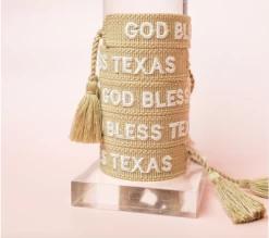 GOD BLESS TEXAS Woven Bracelet