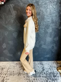 Comfy Cozy Feels Quilted Pullover With Snap Detail- Ivory -Fashion Clothing Store b45064a7e55650ea8f70d6f7fea5d5bf scaled