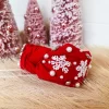 Snowflakes And Pearls Beaded Headband- Red