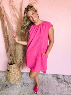 Settle Down Laced Round Hem Dress- Hot Pink 9 Settle Down Laced Round Hem Dress- Hot Pink -Fashion Clothing Store ba5102ec62e1c53468b028b48d3fd385 scaled