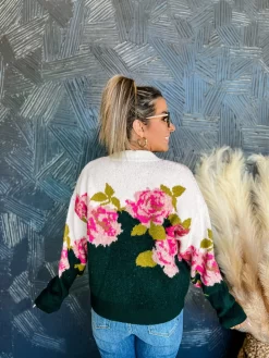 Pickin' Up Flowers Drop Sweater- Green -Fashion Clothing Store bb208733d3a192397f62bac8f030ae53 scaled